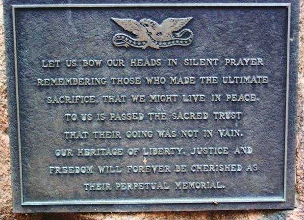 ULTIMATE SACRIFICE MEMORIAL PLAQUE