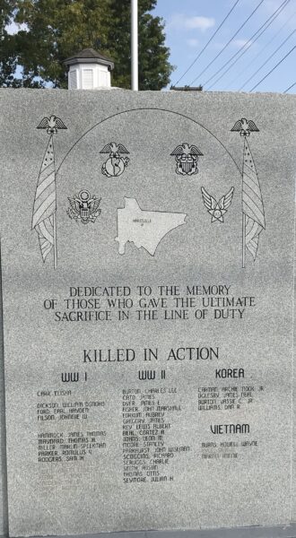 HARTSVILLE WAR MEMORIAL STONE A