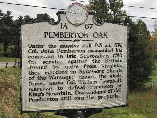 PEMBERTON OAK REVOLUTIONARY WAR MEMORIAL MARKER