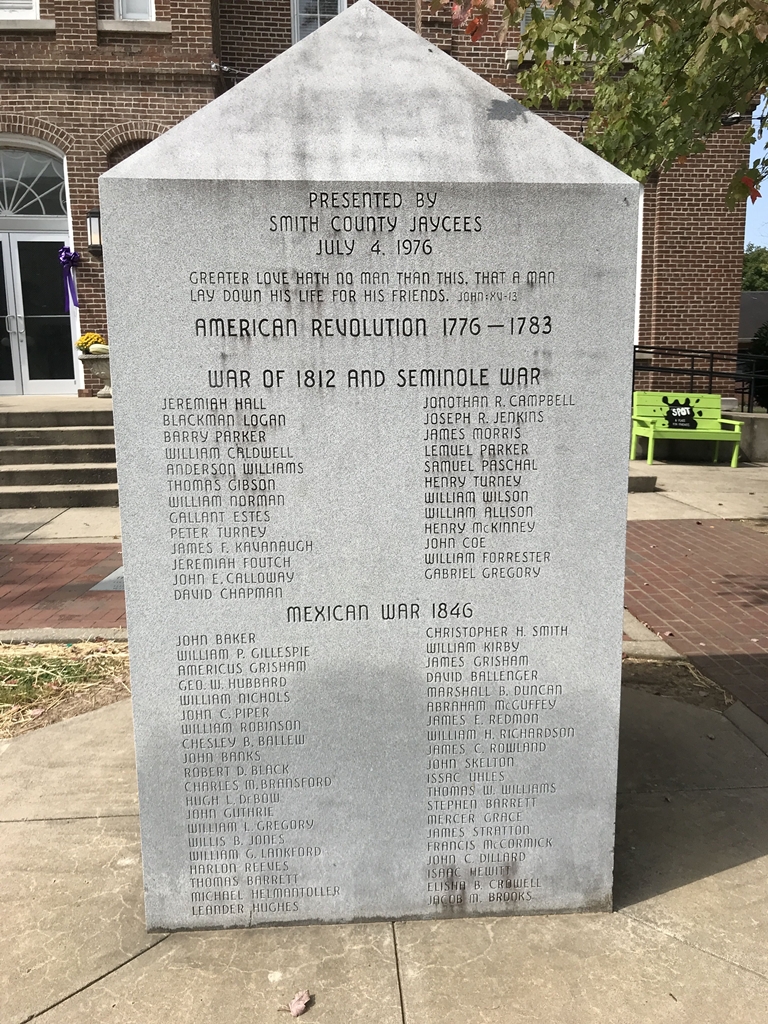 SMITH COUNTY JAYCEES WAR MEMORIAL SIDE A