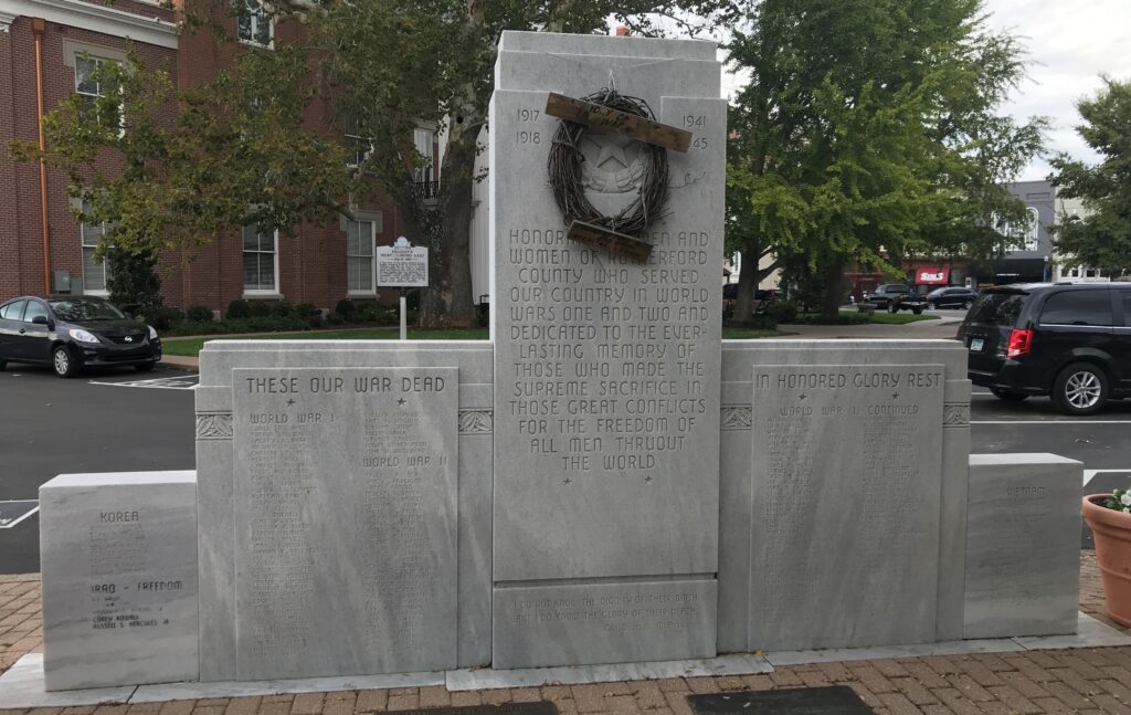 RUTERFORD COUNTY WAR VETERANS MEMORIAL