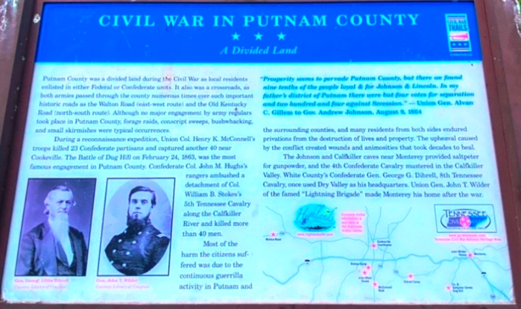 CIVIL WAR IN PUTNAM COUNTY MEMORIAL PANEL