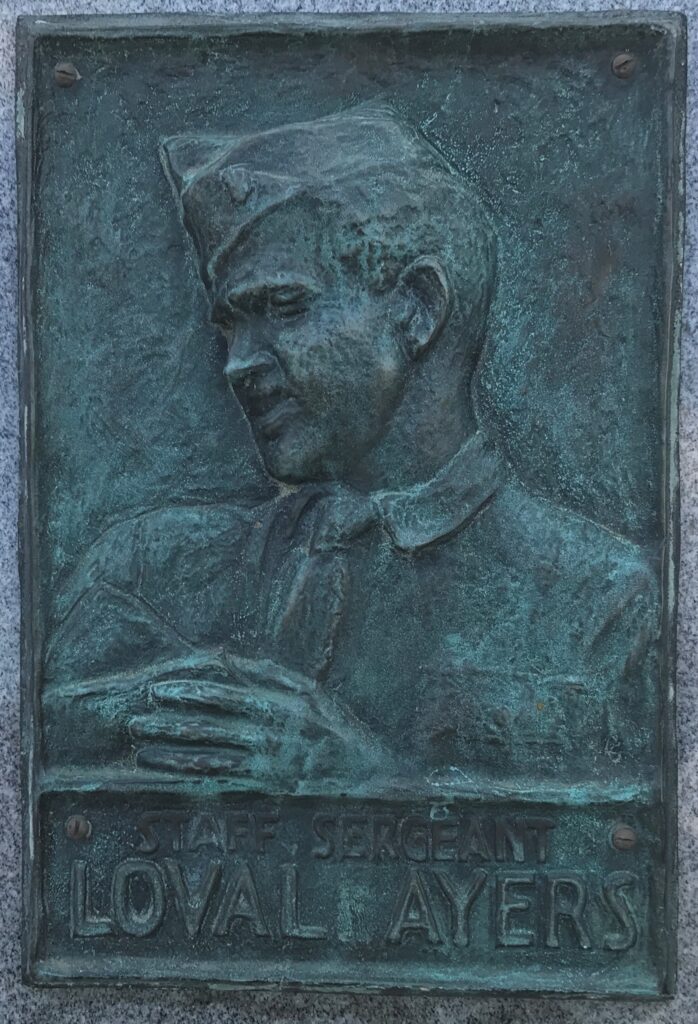 STAFF SERGEANT LOVAL E AYERS WAR MEMORIAL PORTRAIT