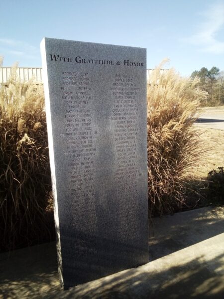 RAMER VETERANS PLAZA HONOR ROLL STONE C