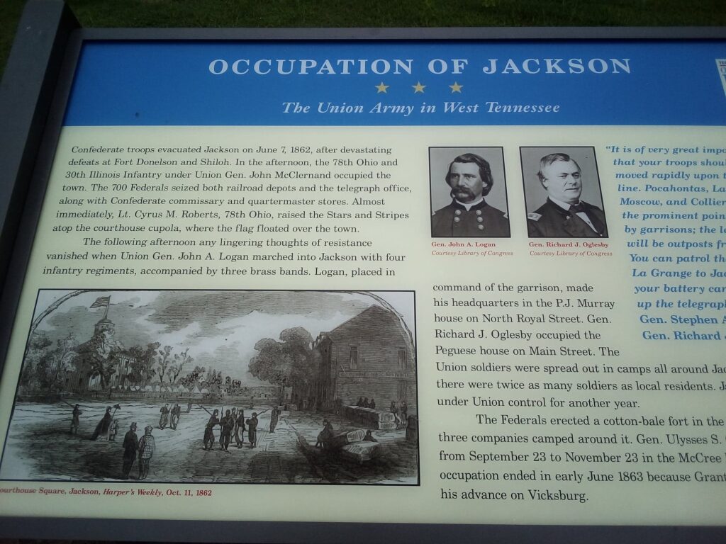 OCCUPATION OF JACKSON WAR MEMORIAL PANEL