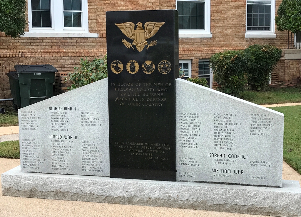 HICKMAN COUNTY SUPREME SACRIFICE WAR MEMORIAL