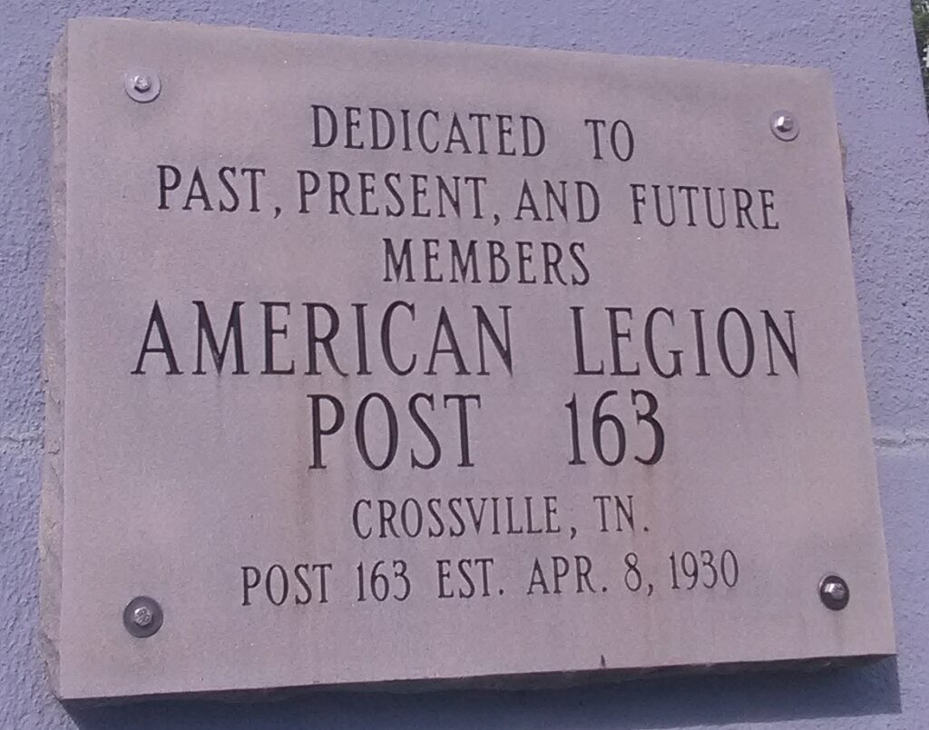 AMERICAN LEGION POST 163 MEMBERS MEMORIAL PLAQUE