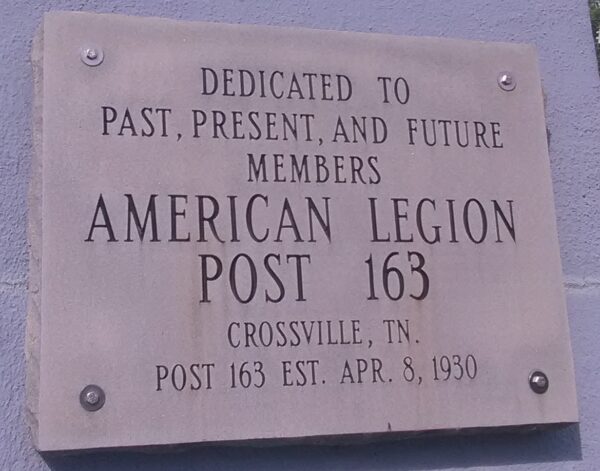 AMERICAN LEGION POST 163 MEMBERS MEMORIAL PLAQUE