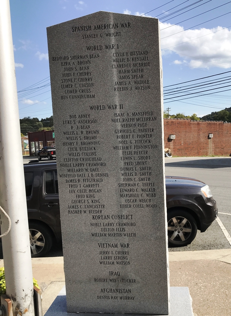 CLAY COUNTY SUPREME SACRIFICE WAR MEMORIAL BACK