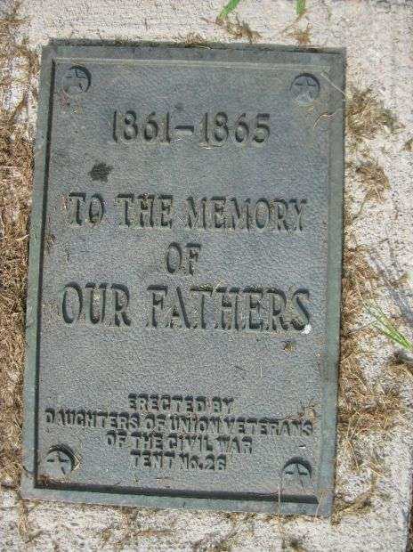 OAKLAND CEMETERY TO THE MEMORY OF OUR FATHERS MEMORIAL PLAQUE
