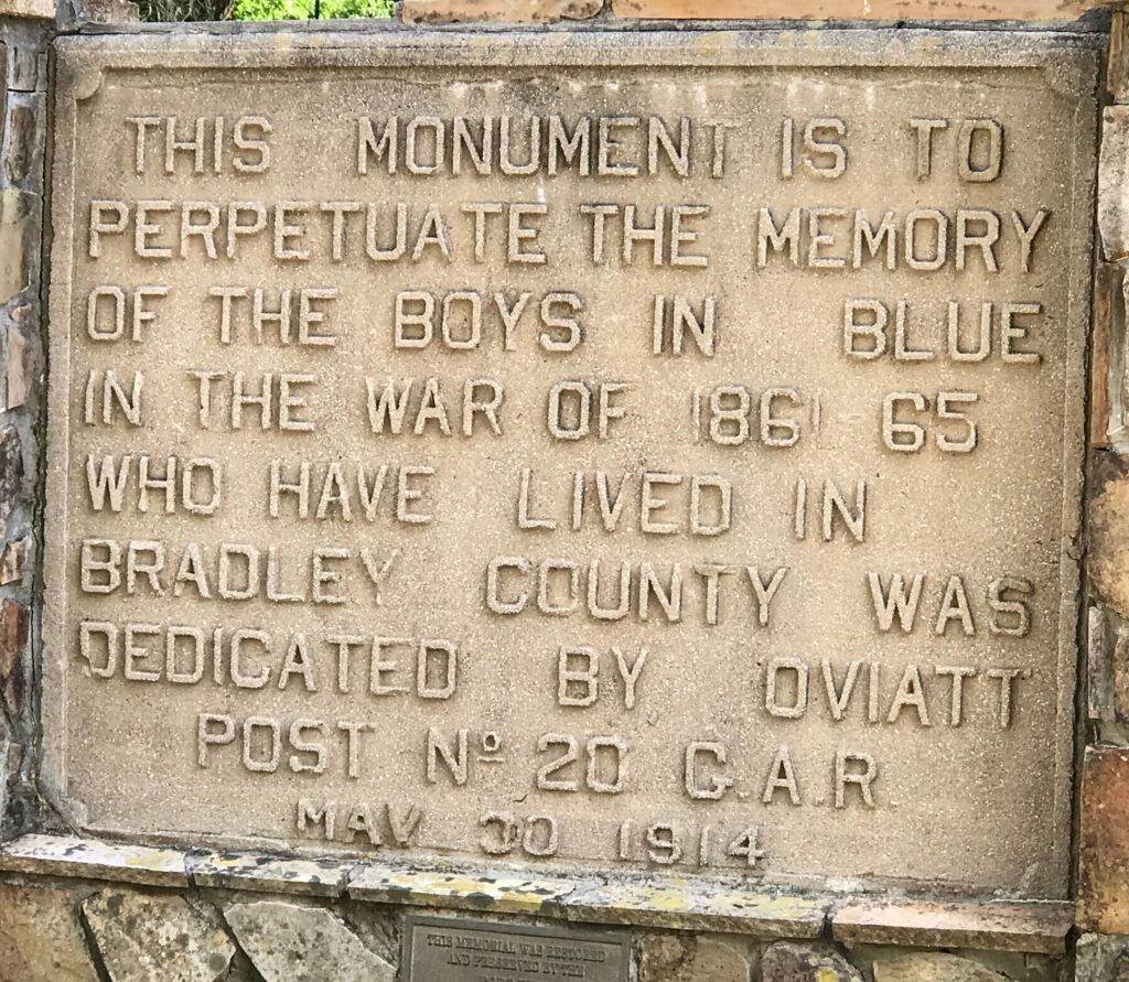 BRADLEY COUNTY BOYS IN BLUE WAR MEMORIAL PLAQUE