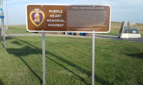 PURPLE HEART MEMORIAL HIGHWAY MARKER COMPLETE