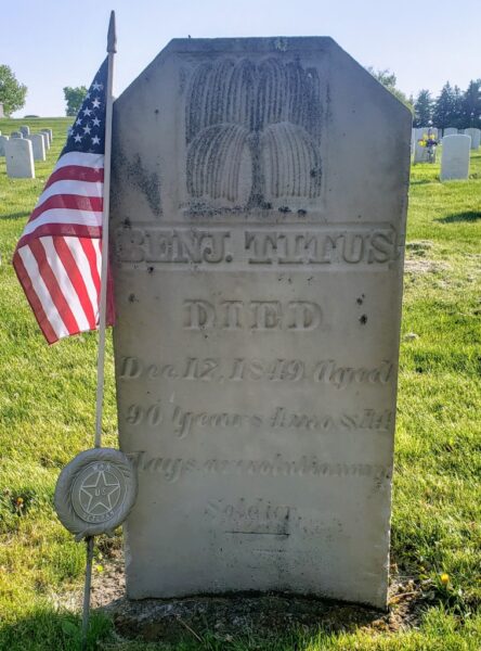 BENJ. TITUS REVOLUTIONARY WAR SOLDIERS MEMORIAL