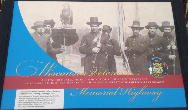 LA CROSSE WISCONSIN VETERANS MEMORIAL HIGHWAY PLAQUE