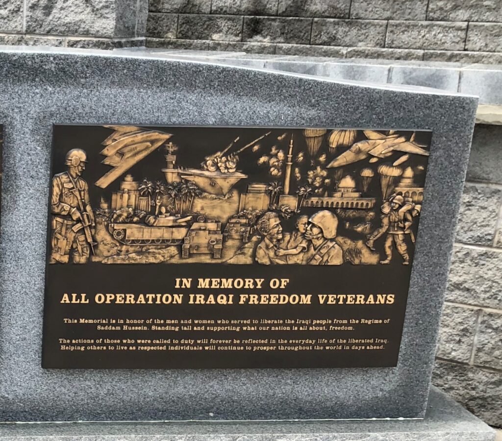 PARSONS ALL OPERATION IRAQI FREEDOM VETERANS MEMORIAL