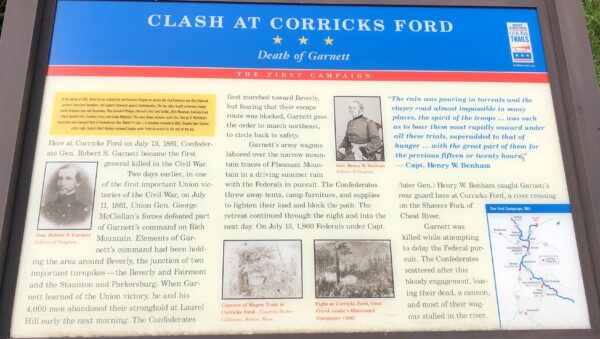 CLASH AT CORRICKS FORD MEMORIAL PANEL
