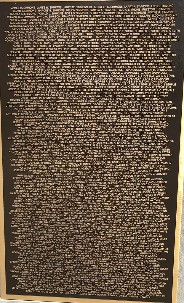 PARSONS ALL GAVE SOME, SOME GAVE ALL MEMORIAL PLAQUE F