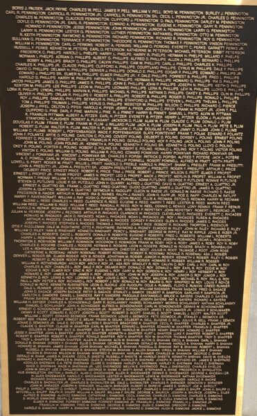 PARSONS ALL GAVE SOME, SOME GAVE ALL MEMORIAL PLAQUE E