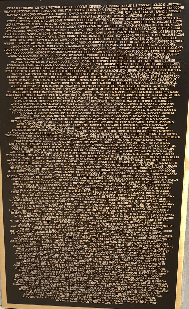 PARSONS ALL GAVE SOME, SOME GAVE ALL MEMORIAL PLAQUE D