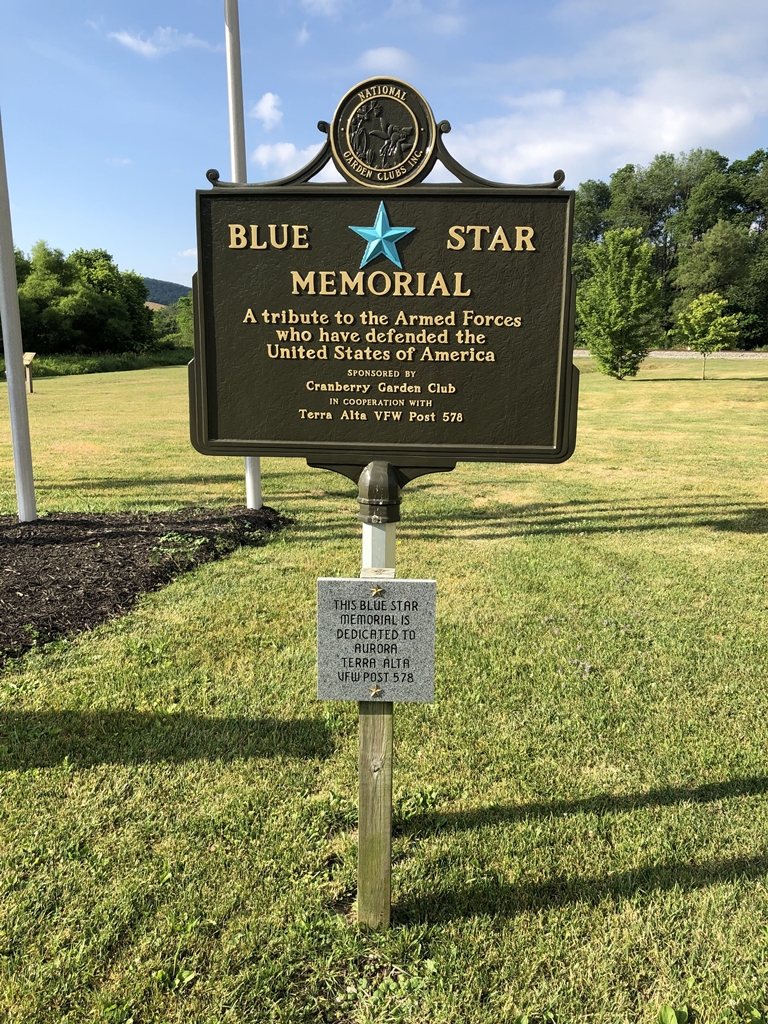 TERRA ALTA VFW POST 578 BLUE STAR MEMORIAL MARKER