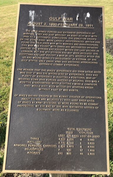 TERRA ALTA GULF WAR MEMORIAL PLAQUE