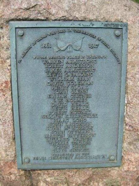 FELL CEMETERY UNKNOWN WAR DEAD MEMORIAL PLAQUE