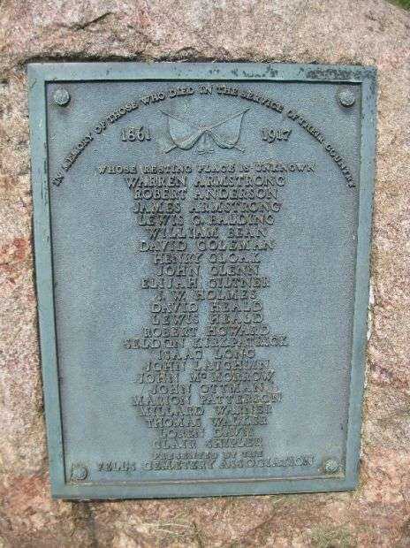 FELL CEMETERY UNKNOWN WAR DEAD MEMORIAL PLAQUE