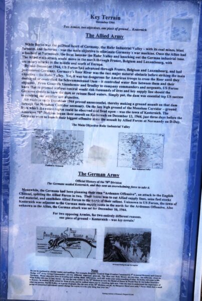 KEY TERRAIN TWO ARMIES, TWO OBJECTIVES WAR MEMORIAL PLAQUE