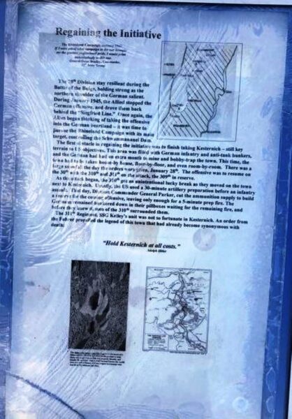 REGAINING THE INITIATIVE WAR MEMORIAL PLAQUE