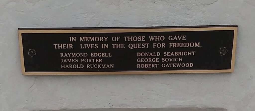 GLEN DALE VETERAN’S MEMORIAL PLAQUE B