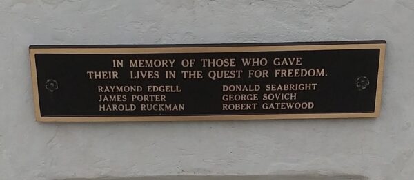 GLEN DALE VETERAN’S MEMORIAL PLAQUE B