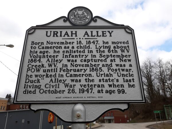 URIAH ALLEY WAR MEMORIAL MARKER