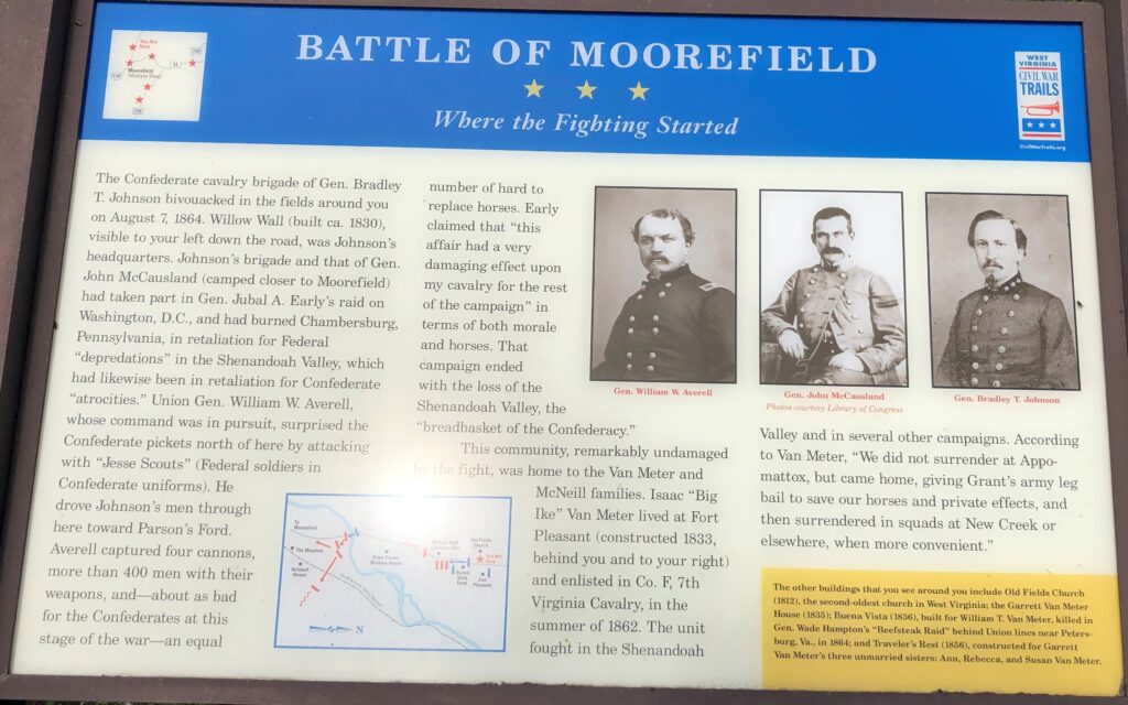 BATTLE OF MOOREFIELD WHERE THE FIGHTING STARTED MEMORIAL PANEL