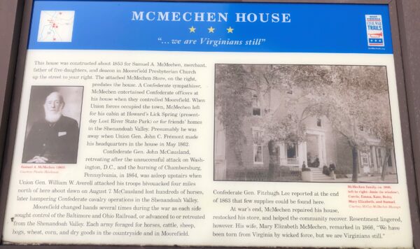 MCMECHEN HOUSE WAR MEMORIAL PANEL