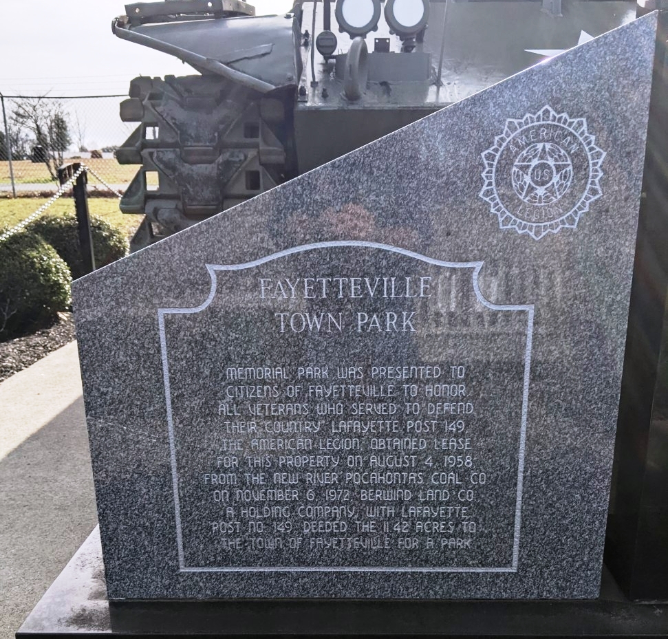 FAYETTEVILLE KOREAN WAR MEMORIAL TANK LEFT STONE