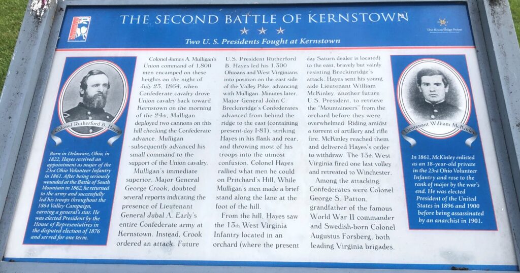 THE SECOND BATTLE OF KERNSTOWN MEMORIAL PLAQUE
