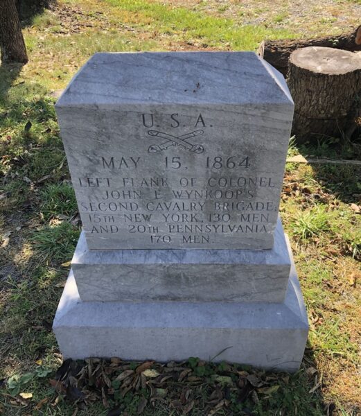 MAY 15, 1864 COLONEL JOHN E. WYNKOOPS L;EFT FLANK WAR MEMORIAL