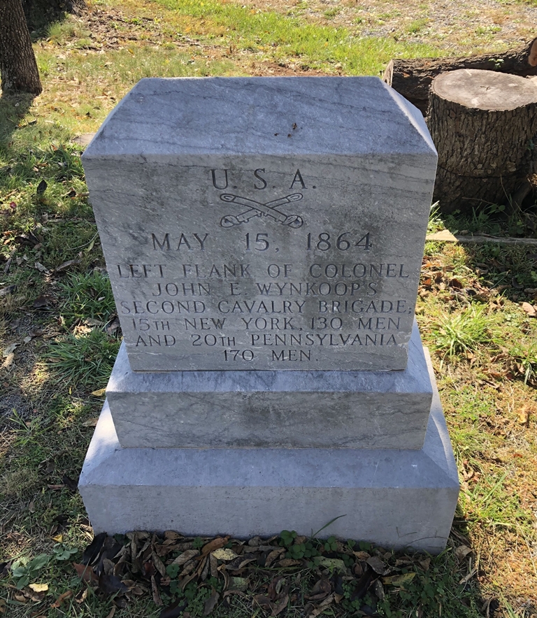 MAY 15, 1864 COLONEL JOHN E. WYNKOOPS L;EFT FLANK WAR MEMORIAL