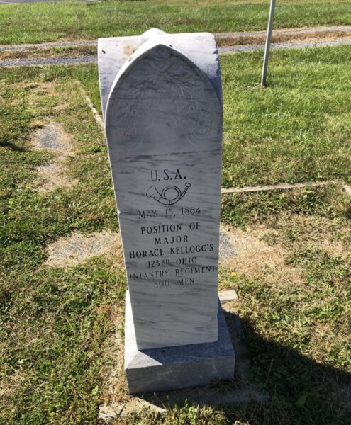 MAY 15, 1864 MAJOR HORACE KELLOGG’S POSITION WAR MEMORIAL