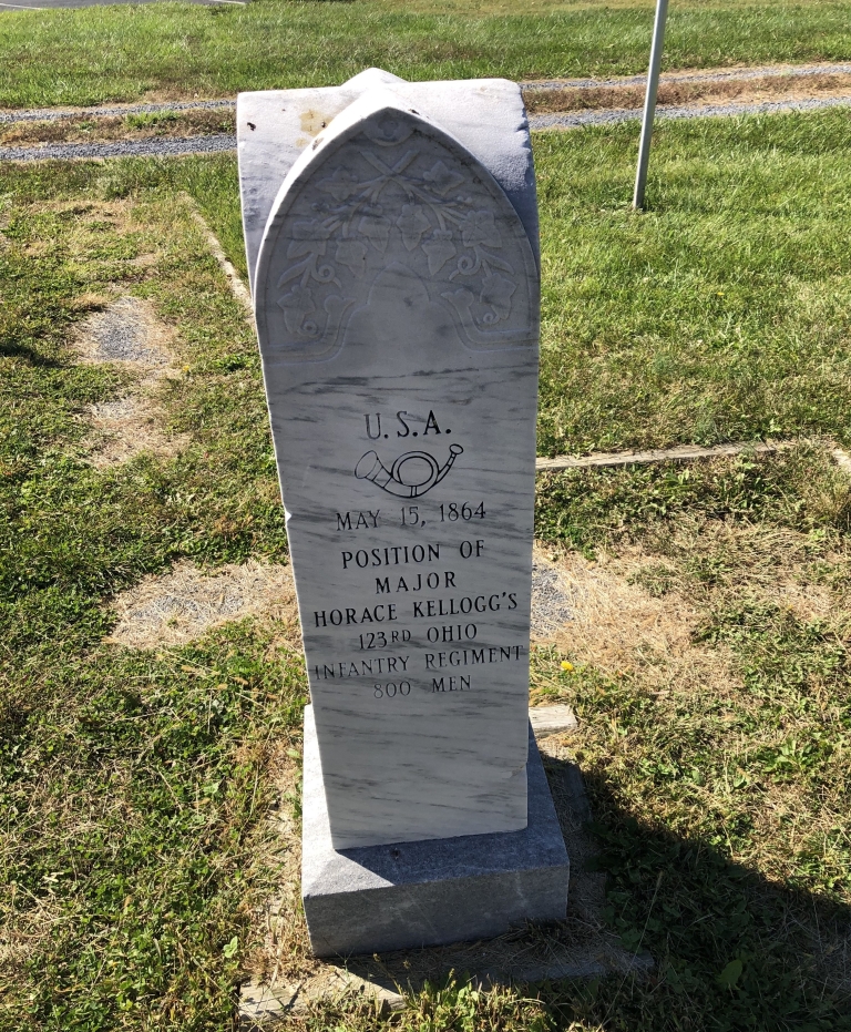 MAY 15, 1864 MAJOR HORACE KELLOGG’S POSITION WAR MEMORIAL