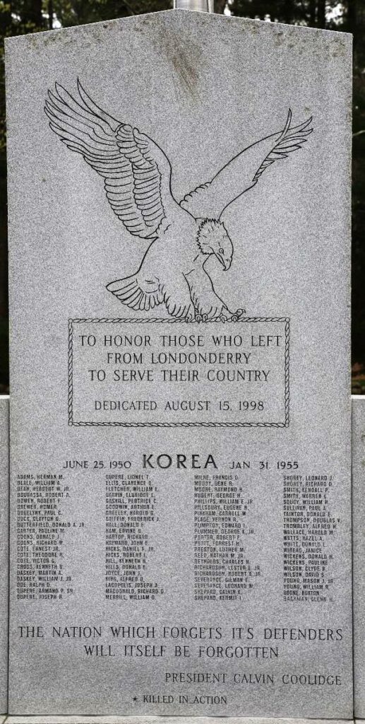 LONDONDERRY WAR VETERANS MEMORIAL CENTER STONE