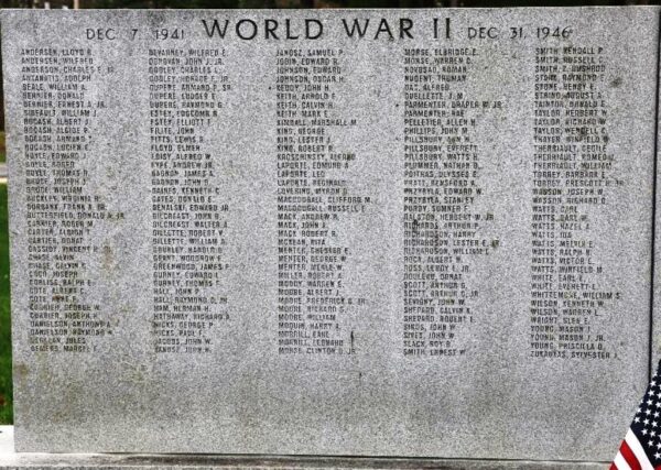 LONDONDERRY WAR VETERANS MEMORIAL LEFT STONE
