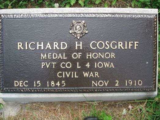 PVT. RICHARD H. GOSGRIFF MEDAL OF HONOR GRAVESTONE