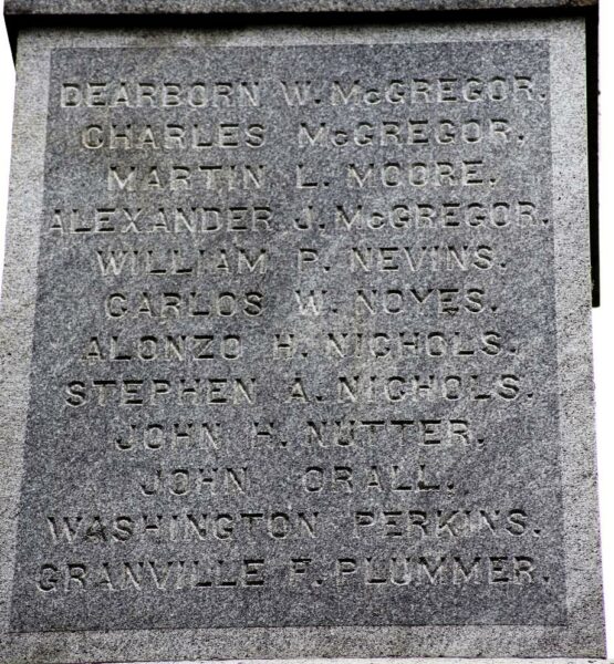 LONDONDERRY CIVIL WAR MEMORIAL STONE J
