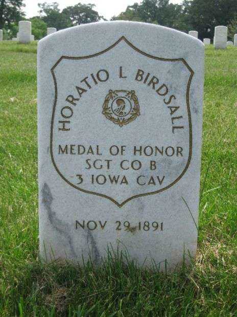 SGT. HORATIO L. BIRDSALL MEDAL OF HONOR GRAVESTONE