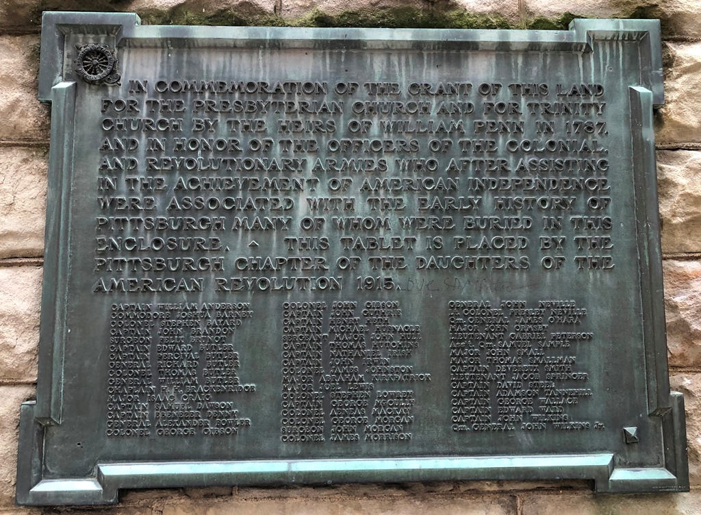 IN HONOR OF THE OFFICERS OF THE COLONIAL AND REVOLUTIONARY ARMIES MEMORIAL PLAQUE