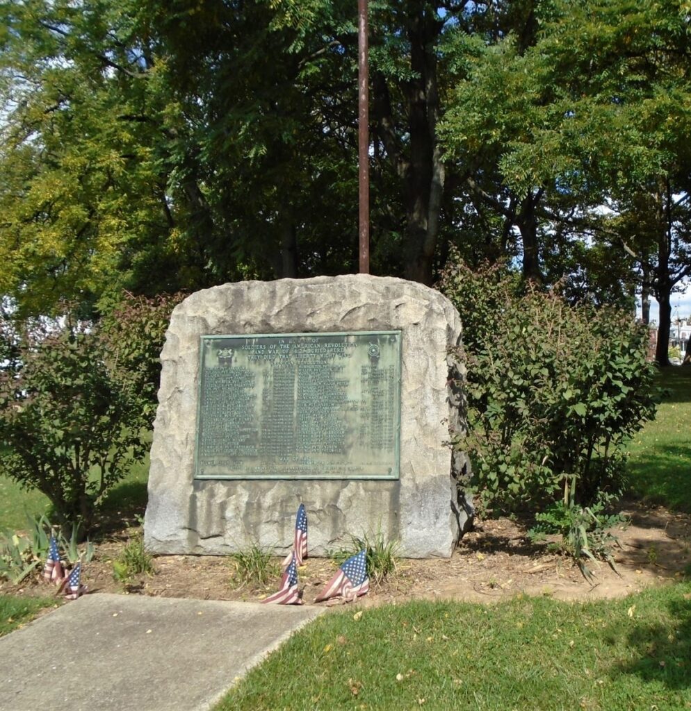 SOLDIERS OF THE AMERICAN REVOLUTION AND WAR OF 1812 MEMORIAL