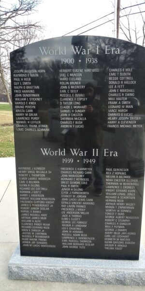 ANTWERP ALL VETERANS MEMORIAL STONE H