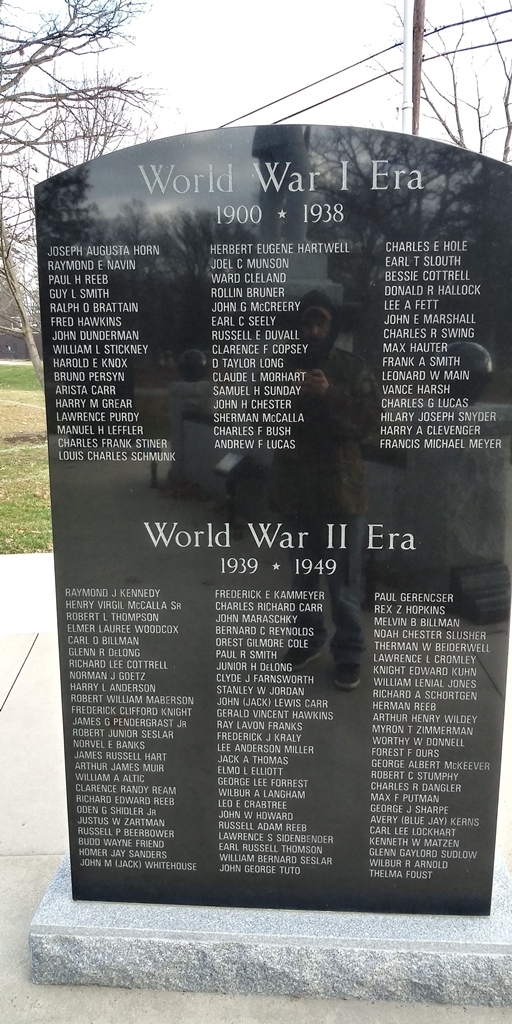 ANTWERP ALL VETERANS MEMORIAL STONE H