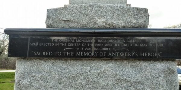 ANTWERP ALL VETERANS MEMORIAL DEDICATION STONE